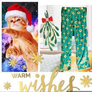 NWOT Flirtitude pj bottoms holiday Sz L